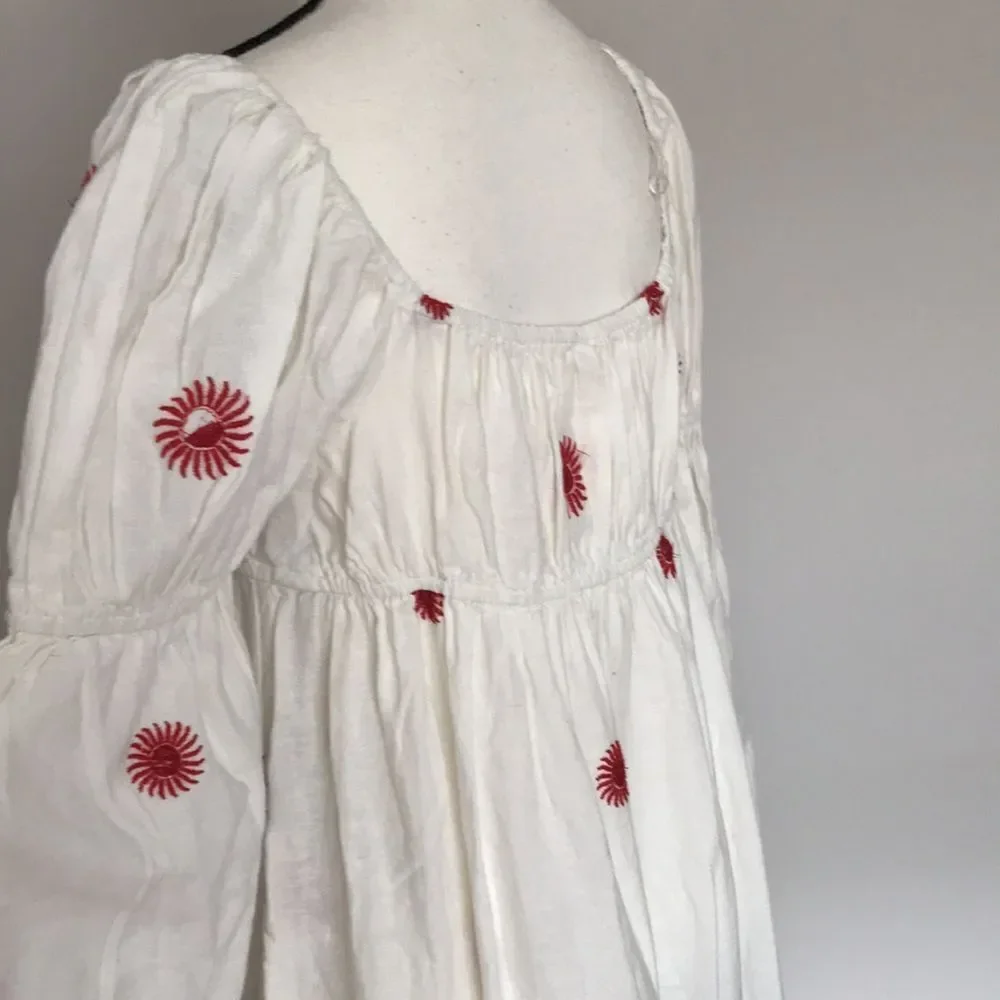 Free People Emory Embroidered Midi Mxi Dress size S